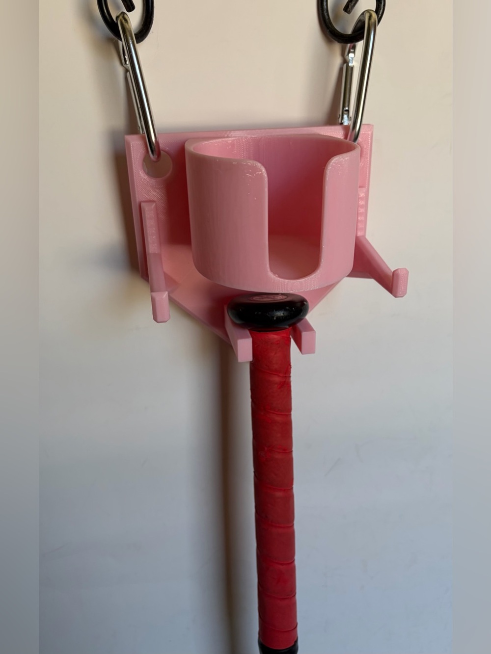 Baseball Dugout Organizer Bat Holder 3D Printed Game Station Baby Pink